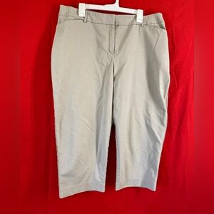 "212 Collection" Women's Capris Pants Khaki Beige Cropped Stretch Size 18 W